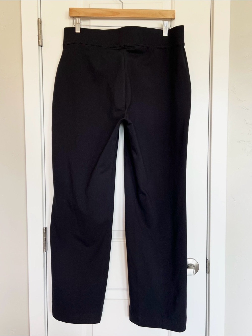 Lands’ End black Starfish Straight Leg pants Size L Comfort Stretch Pull on pant - Picture 5 of 9
